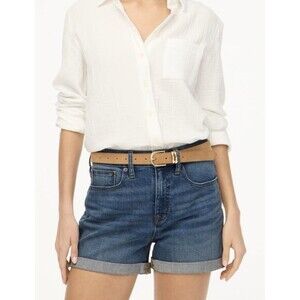 J Crew Women’s Blue Denim Shorts Fits 33” Size 10 Jean Shorts NWT‎